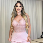 Baby doll feminino Andressa em microfibra e renda, lingerie confortável para dormir e usar em casa.