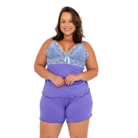 Baby doll feminino Plus Size em microfibra e renda, lingerie confortável para dormir e usar em casa.