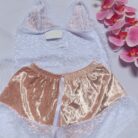 Baby doll feminino Charmosa em Veludo e renda, lingerie confortável para dormir e usar em casa.